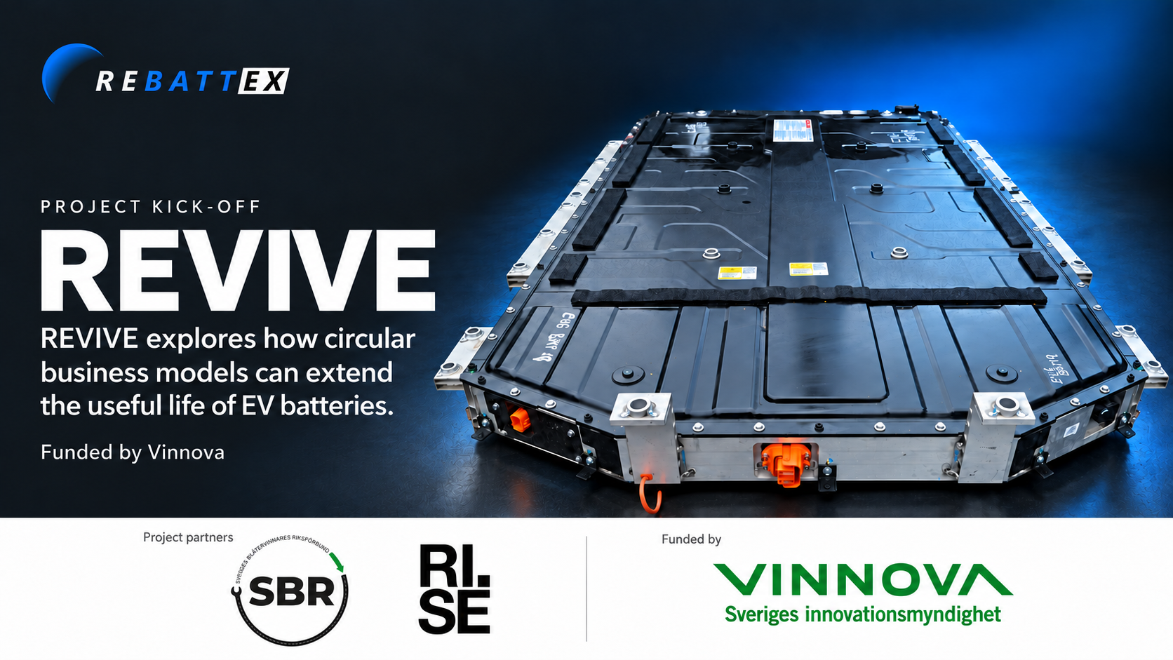 REBATTEX joins Vinnova-funded REVIVE project to help scale EV battery reuse